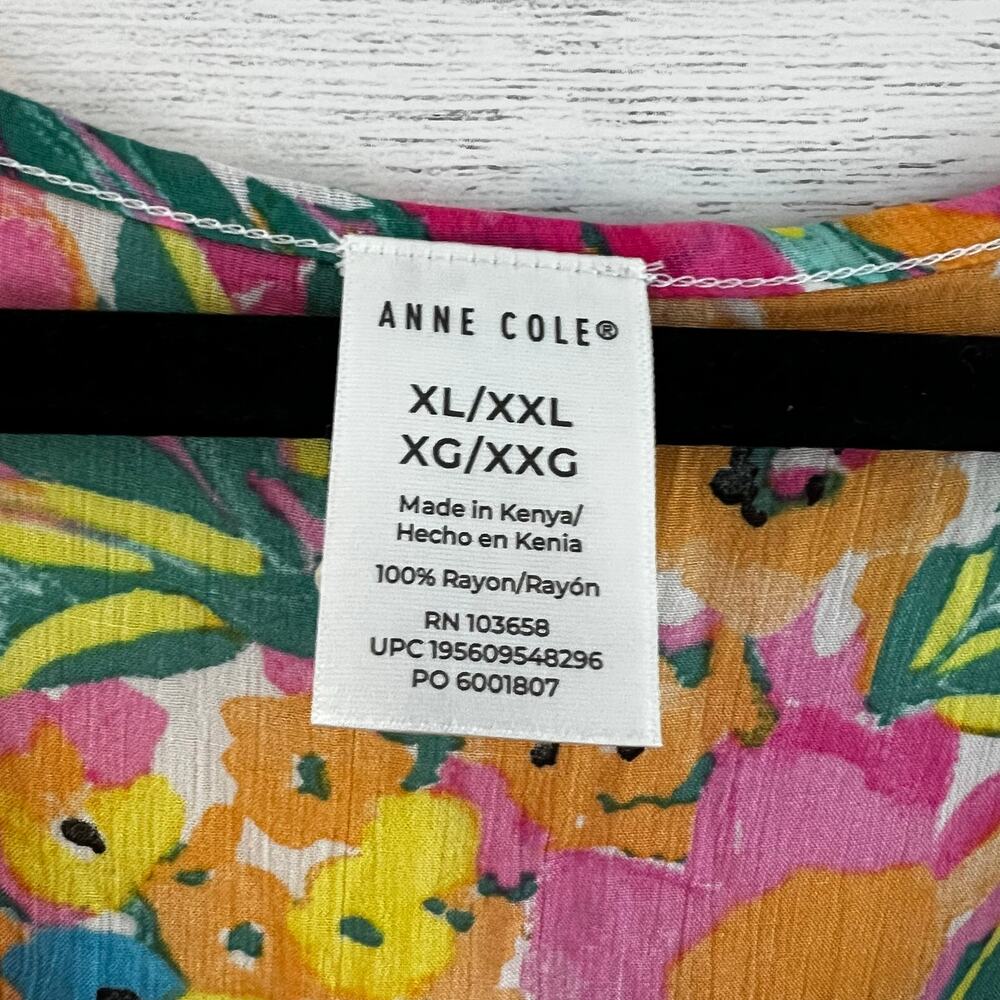 Anne Cole Vibrant Floral Sheer Swim Suit Coverup Size XL/XXL - Picture 6 of 6